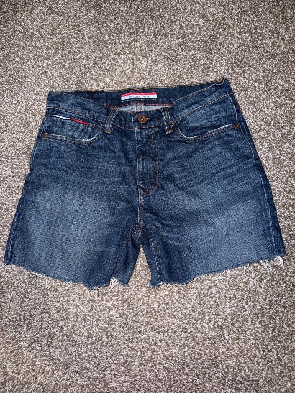 Tommy Hilfiger Dark Blue Denim Cutoff Shorts
